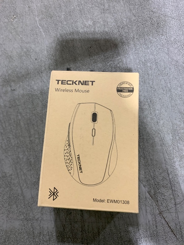 Photo 1 of TECKNET Bluetooth Mouse, 4800 DPI Wireless Mouse, 2-Year Battery 6 Adjustable DPI, 6 Buttons Compatible with Laptop/Windows/Computer - Black