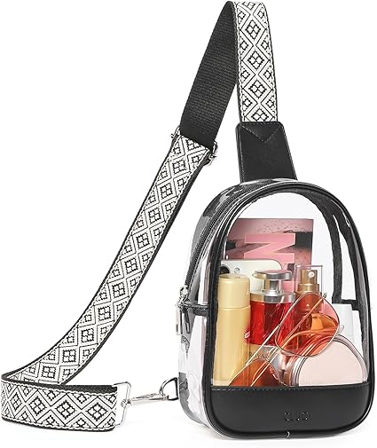 Photo 1 of Clear Bag for Stadium Events, Clear Crossbody Bag, Small Transparent Purses

