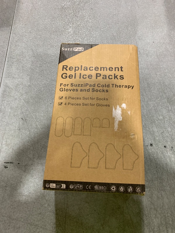 Photo 1 of SuzziPad Replacement Ice Gel Packs for Cold Therapy Gloves and Socks(10-Piece Set), S/M