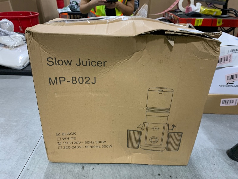 Photo 1 of Hobsir Juicer Machines, 5.3-Inch Cold Press Juicers, Masticating Slow Juicer Machine with 300W, Large Feed Chute Juice Machines for Vegetables and Fruits, Easy to Clean Juicers Magic, Black