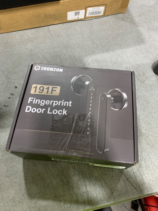 Photo 1 of IRONZON Fingerprint Door Lock Biometric Door Lock with Keypad with Handle for Home Hotel Office Apartment Bedroom