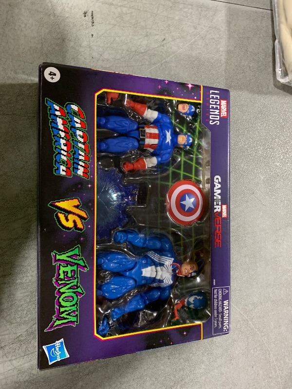 Photo 1 of Marvel Legends Series Gamerverse Captain America vs Venom, Retro Video Game-Inspired Collectible 6-Inch Action Figures