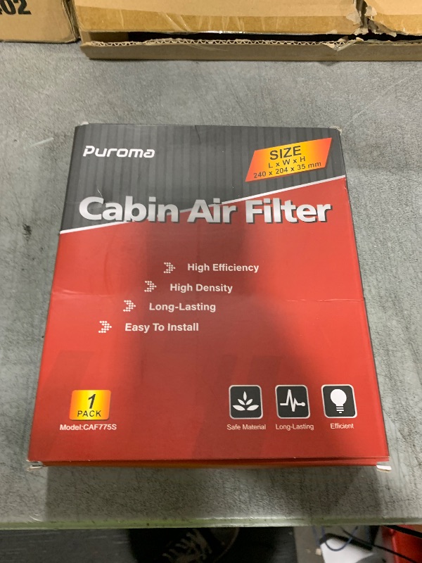 Photo 1 of Puroma Cabin Air Filter with Activated Carbon, Replacement for CF10775, Buick Allure, Cascada, Encore, Lacrosse, Regal, Verano, Cadillac ELR, SRX, Chevrolet Cruze, Malibu, Orlando, Sonic, Spark, Saab