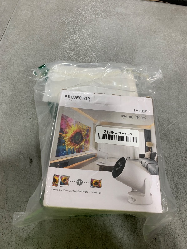 Photo 1 of Mini Portable Projector with 4K Support, Bluetooth 5.4 WIFI6, 5watt Sound Base Speaker, 160 ANSI, Android 11, 210° Rotation , Auto Keystone Correction Video Projector HY300 ULTRA