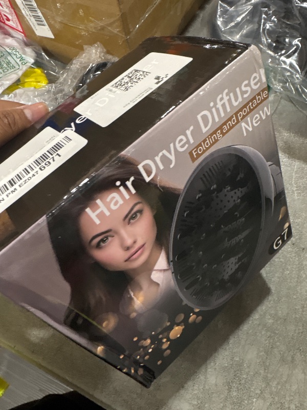 Photo 1 of Hair Diffuser, Diffuser Attachment for Hair Dryer, Hair Diffuser for Curly Hair, Universal Diffuser for 1.4-2.6" Hair Blow Dryer Long Thick Curly Wavy Hair, Hair Attchment for Women, Black