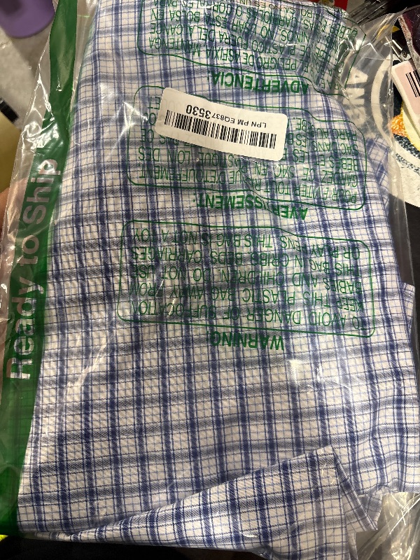 Photo 1 of Alimens & Gentle Men's Plaid Button Down Shirts Cotton Long Sleeve Dress Shirts Regular Fit Gingham Shirts