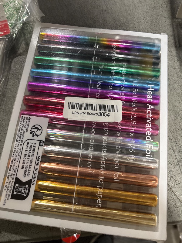Photo 1 of Briartw 12 Colors Heat-Activated Hot Foil Roll Set | Per 5.9inx4.26ft | Perfect For Card Making,Scrapbooking and Mixed Media Projects | Use With Hot Foiling Machines/Pens,Hot Foil Plate,Adhesives/Glue