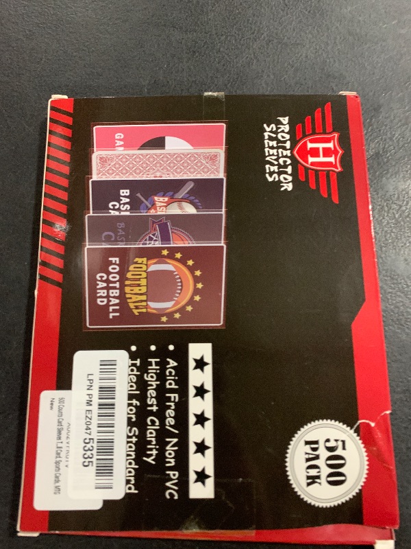 Photo 1 of 500 Counts Card Sleeves for Trading Cards, Soft Penny Card Sleeves Clear Plastic Card Protectors Fit for Baseball Card, Sports Cards, MTG Game Card Standard Cards