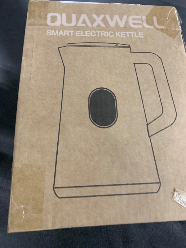 Photo 1 of QUAXWELL 1.5L Electric Kettle Stainless Steel, Double Wall Cool Touch Teapot, Fast Boil,5 Temperature Control, LED Display, Auto Shut-Off,Keep Warm Function,Cream White
