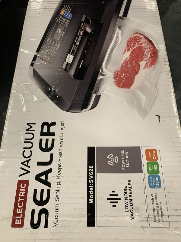 Photo 1 of 95kpa Vacuum Sealer, Commercial Fully Automatic Food Sealer, Powerful Sealing System, Double Heat Seal, Built-in Cutter and Bag Storage, 1 Roll Bag and 10 Precut Bags