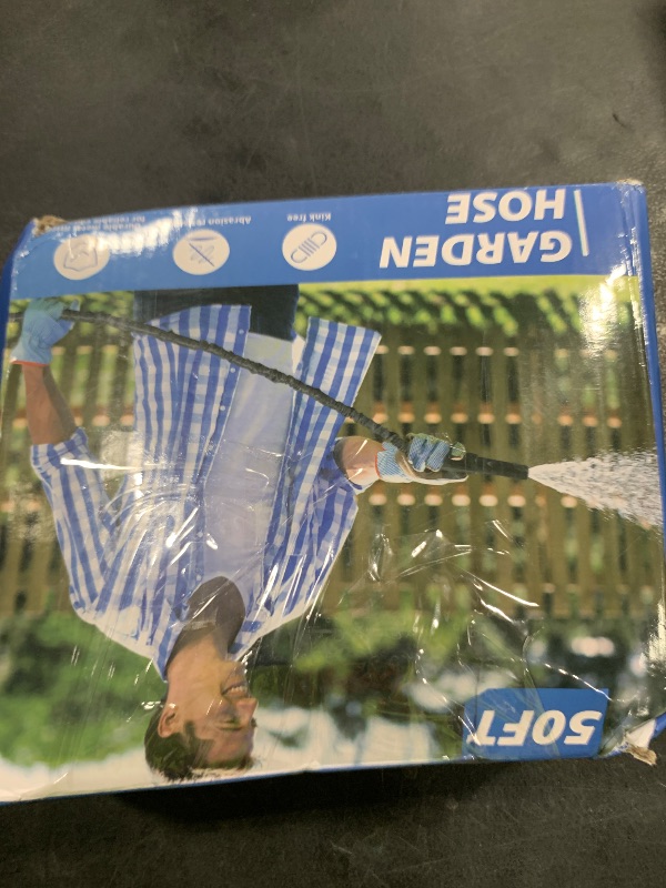 Photo 1 of Toolasin Garden Hose 50ft, Non-Expanding, Lightweight, Leak-Proof Metal interface, No-Knots, Portable, Wear-Resistant, Sturdy, Flexible, 3/4GHT, Water Hose for Yard, Garden