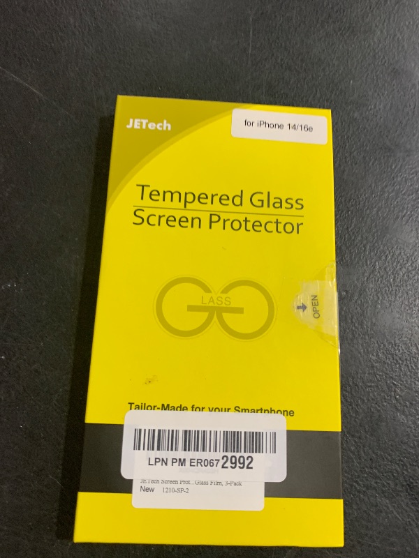 Photo 1 of JETech Screen Protector for iPhone 16e 2025, iPhone 14 6.1-Inch, Tempered Glass Film, 3-Pack