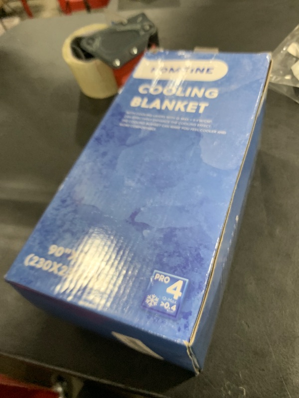 Photo 1 of HOMFINE Cooling Blankets for Hot Sleepers - Summer Blanket Thin Lightweight Breathable Soft Double Side Enhanced Cooling for Bed Couch Sofa, Keep Cool for Night Sweats (Grey, 90 x 90 inches)