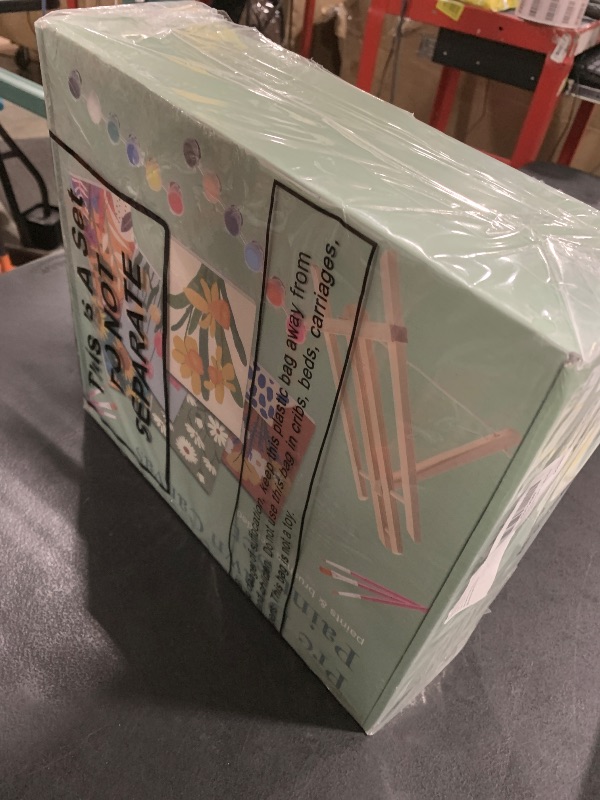 Photo 1 of Engrowtic 6 Packs Pre Drawn Canvas Kit for Painting Adult 8 X10 Inch Sip and Paint Kit Flower Painting Pre Printed Canvases with Easel and Brushes for Adults Kids DIY Summer Artist Party