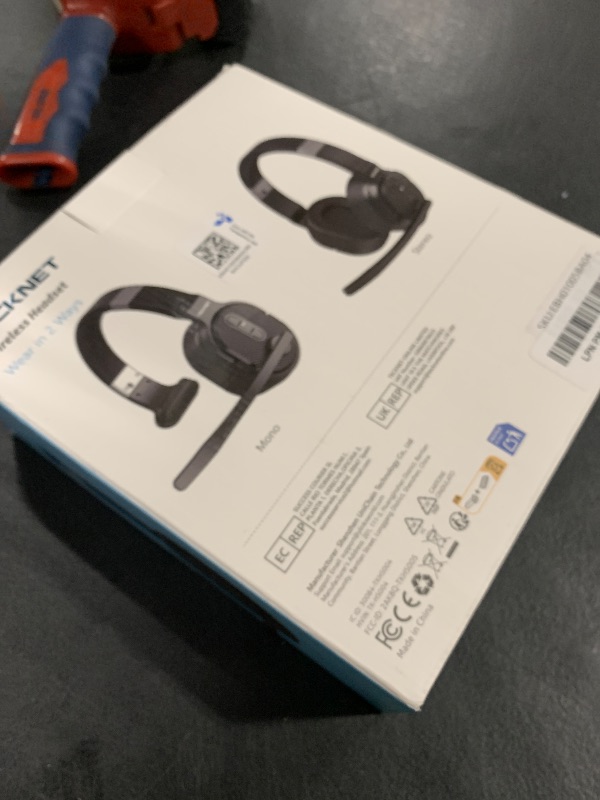 Photo 1 of TECKNET Bluetooth Trucker Headset, Single and Dual Ear Wireless Headset with Mic for Work Noise Cancelling, 50Hrs 3 EQ Music Modes Trucker Bluetooth Headphones for PC, Drivers, Office, Call Center