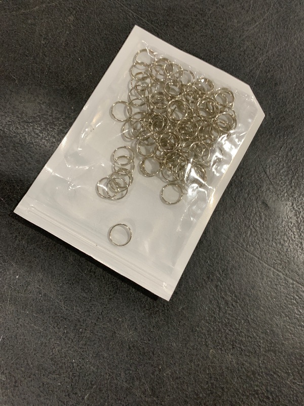Photo 1 of 100PCS 1/2" Small Split Ring for Keychains, Double Loops Split Jump Rings Jewelry Making Necklaces Bracelets Earrings Metal Tiny Small Key Ring for Pet Collar Tag, Luggage Tag DIY Craft Accessories