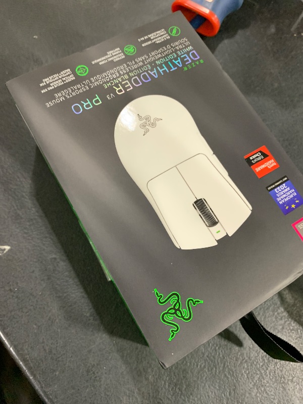 Photo 1 of Razer DeathAdder V3 Pro Wireless Gaming Mouse: 64g Lightweight Ergonomic - 30K DPI Optical Sensor - Gen-3 Optical Switches - 8 Programmable Controls - Up to 90 Hr Battery - White