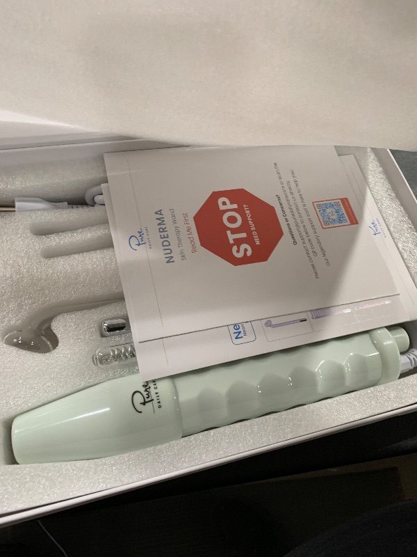 Photo 1 of Pure Daily Care NuDerma Clinical Portable Skin Therapy Wand, Machine with 6 Fusion Neon + Argon Wands – Anti Aging - Clarifying - Skin Tightening & Radiance - Wrinkle Reducing