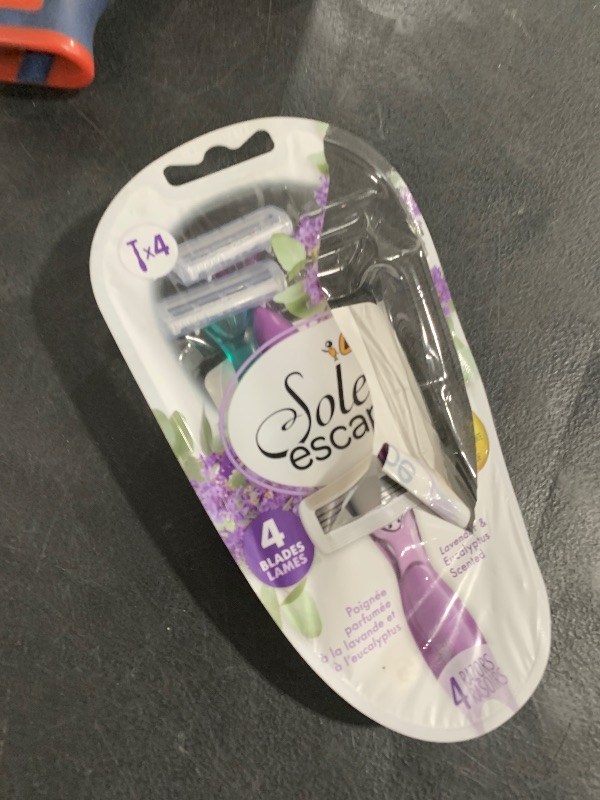 Photo 1 of BIC Soleil 4 Escape Women's Disposable Razors With 4 Blades for a Sensorial Experience and Comfortable Shave, Pack of Lavender & Eucalyptus Scented Handle Shaving Razors for Women, 4 Count