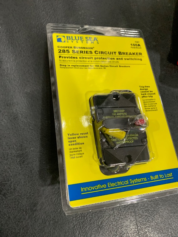 Photo 1 of Blue Sea Systems 7087 285 Series Thermal Circuit Breakers, Panel Mount, 48V DC, 100A