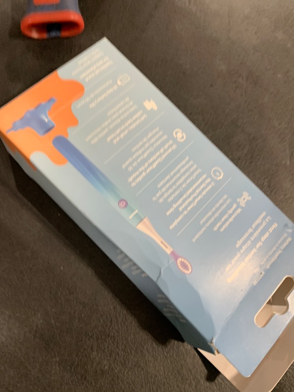 Photo 1 of Philips One for Kids by Sonicare, Battery Toothbrush, for Kids Age 3+, with SmarTimer and QuadPacer for Thorough Clean, Lightweight and Colorful Handle, Quick Start Guide, Blue, Model HY1130/02