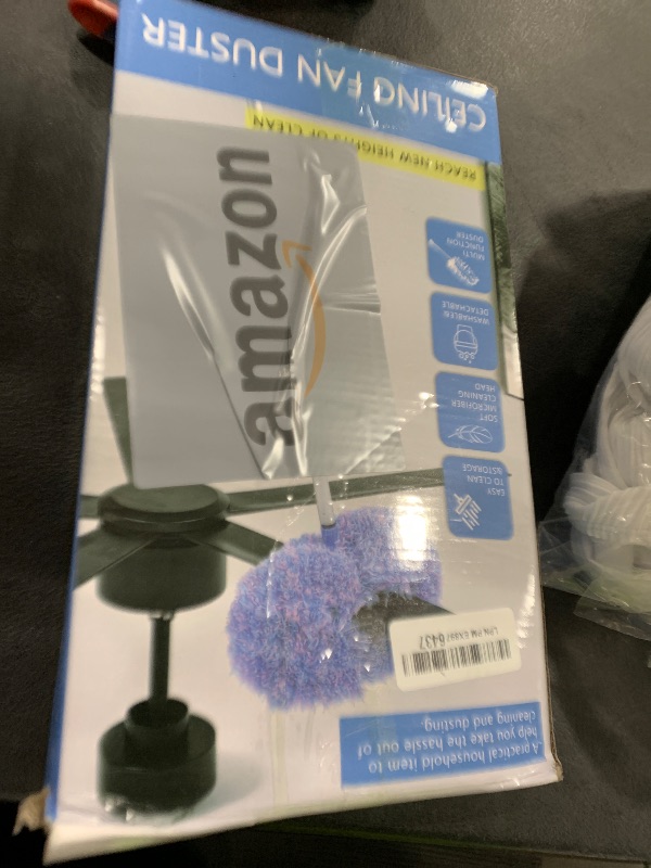 Photo 1 of Storystore Ceiling Fan Cleaner Duster with Extension Pole, Adjustable from 13 to 84 Inches, Removable Fan Blade Cleaner (Blue-7FT)