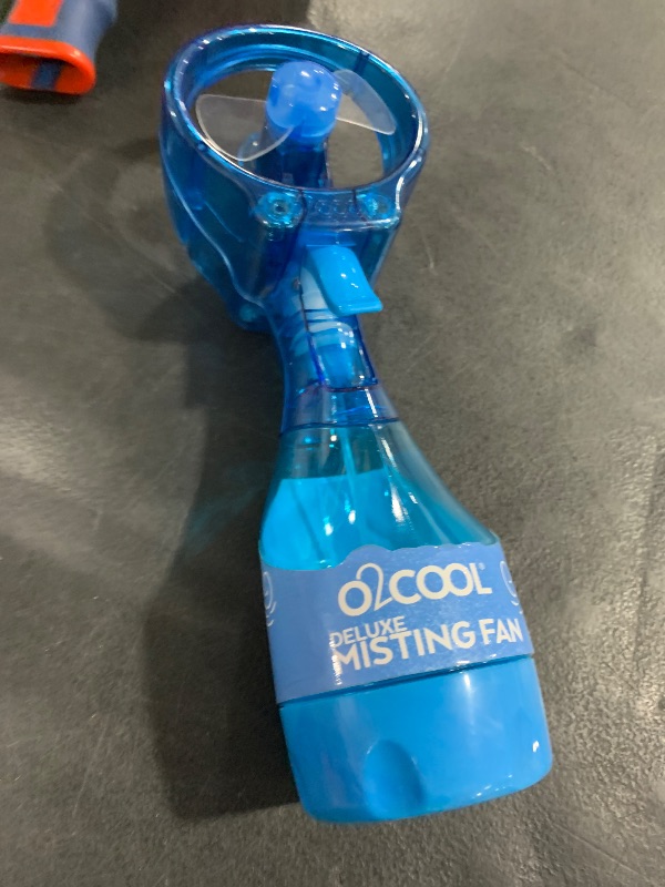 Photo 1 of O2COOL Deluxe Handheld Battery Powered Water Misting Fan (Light Blue)