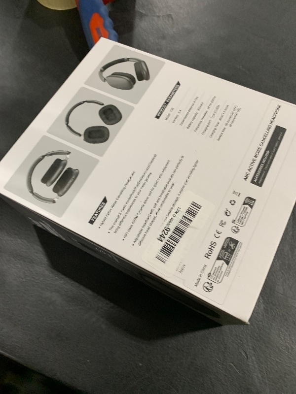 Photo 1 of Wentronic Y02 Active Noise Cancelling Headphones,60H Battery,5 EQ Music Modes,Hi-Res Audio,Deep Bass,Foldable Wireless Over Ear Bluetooth 5.4 Headset,Breathable Leather Earpads (Grey)