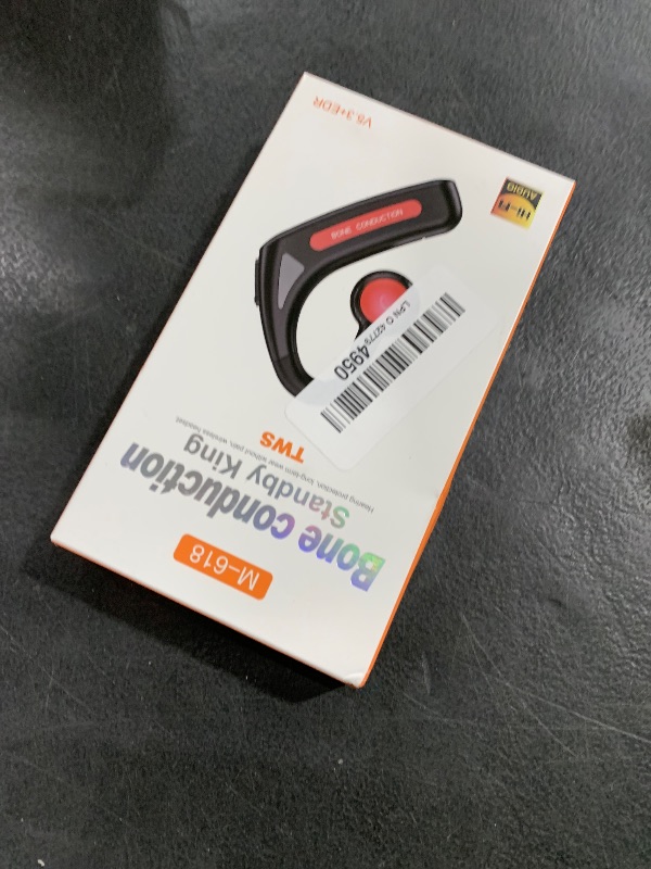 Photo 1 of Open Ear Headphones Wireless Bluetooth Single Bone Conduction Wireless Earbuds with Earhooks Bone Conduction Headphones Bluetooth Head Set Earphones IPX5 Waterproof Long Battery Life Earpiece Black
