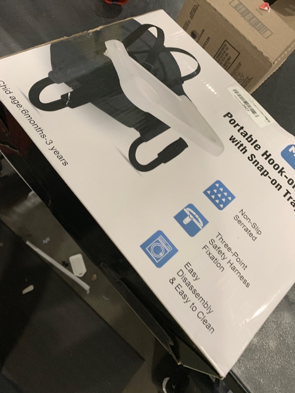 Photo 1 of Portable Hook On High Chair with Tray for Babies & Toddlers, 6-36 Months, Collapsible Design, Fits Tables 0.8" to 3.5" Thick, Easy to Clean, with Travel Bag