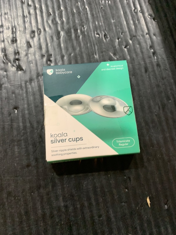 Photo 1 of Koala Babycare The Original Silver Nursing Cups - Nipple Shields for Breastfeeding Newborn - Breastfeeding Essentials - Protect and Soothe - Tri-Laminate Silver - Standard Size