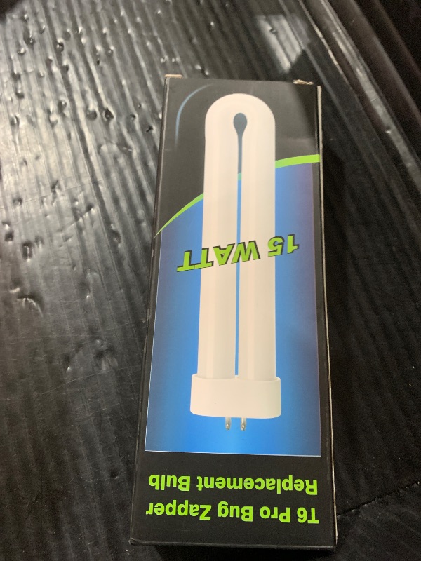 Photo 1 of GOOTOP Replacement Bulb for Zap T6 Pro, K15, T9,X3 Bug Zapper, 15W, 4-Pin Base, U-Tube Bulb Twin Tube Bulb