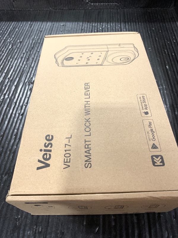 Photo 1 of Veise VE017-L Fingerprint Smart Lock with 2 Lever Handles, Keyless Entry Front Door Lock Set, App Control, Electronic Digital Keypad Deadbolt, Easy Installation, Emergency Power Port, Satin Nickel