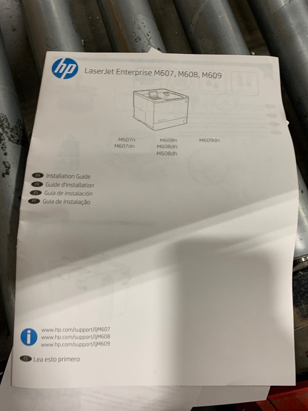Photo 1 of HP LaserJet Enterprise M607n Monochrome Printer with built-in Ethernet (K0Q14A) Grey