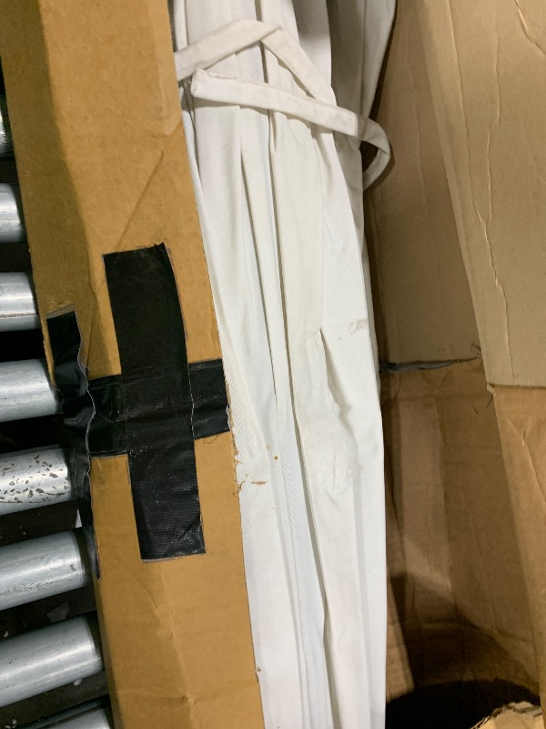 Photo 1 of BROKEN POLE -----------------------------------------------------------Blissun 7.5 ft Patio Umbrella, Yard Umbrella, Outdoor Market Umbrella with Push Button Tilt Crank (Creamy White)