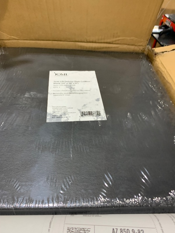 Photo 1 of DMI Comfort Seat Cushion for Soft and Firm Support on Wheelchairs, Office Chairs, Dining Chairs and Stadium Seats, Standard Foam, 16 x 16 x 4, Black (Pack of 5)