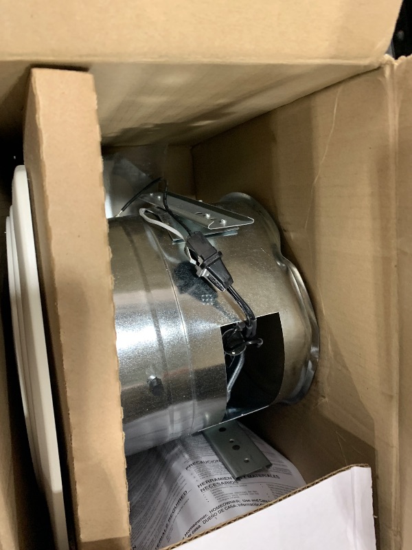 Photo 1 of Broan-NuTone 505 Exhaust Fan, White Vertical Discharge Ceiling Ventilation Fan, 8.5 Sones, 200 CFM, 8"