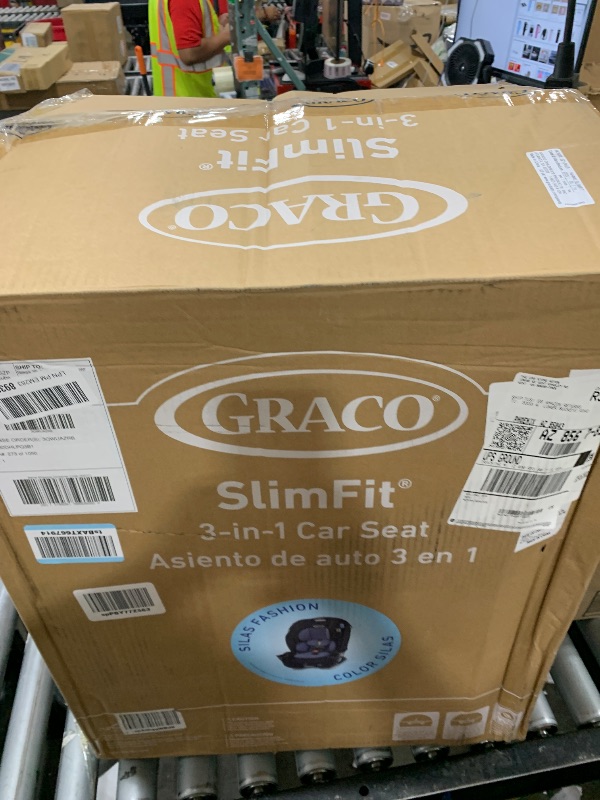 Photo 1 of Graco Slimfit 3-in-1 Convertible Car Seat, Ultra-Space-Saving Design, Silas, Suitable for Rear and Forward-Facing, Highback Booster Seat with 10-Position Headrest