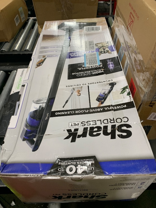 Photo 1 of Shark | Pet Cordless Vacuum Cleaner | LED Headlights | Removable Handheld Vacuum for Pet Hair | Crevice Tool & Pet Multi-Tool Included | 40min Runtime | For Carpet & Hard Floors | Grey | IX141