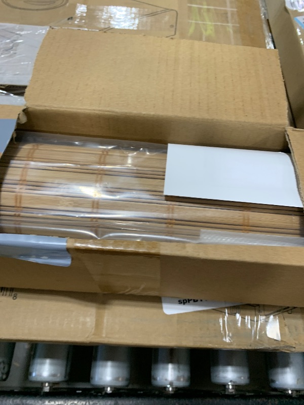 Photo 1 of LazBlinds Cordless Bamboo Blinds, Bamboo Roll Up Shades for Windows, Light Filtering Wood Window Blinds for Indoor Home- Size: 28" W x 72'' H, Squirrel