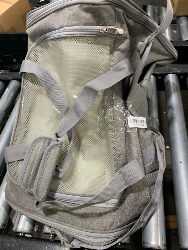 Photo 1 of Henkelion Large Cat Carriers Dog Carrier Pet Carrier for Cats Dogs Puppies up to 25Lbs, Big Dog Carrier Soft Sided, Travel Puppy Carrier - Large - Grey