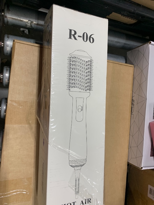 Photo 1 of 4-in-1 Hair Dryer Brush - Blow Dryer and Styler in One, Hot Air Brush with Oval Barrel for Volumizing, Suitable for All Hair Types,Red