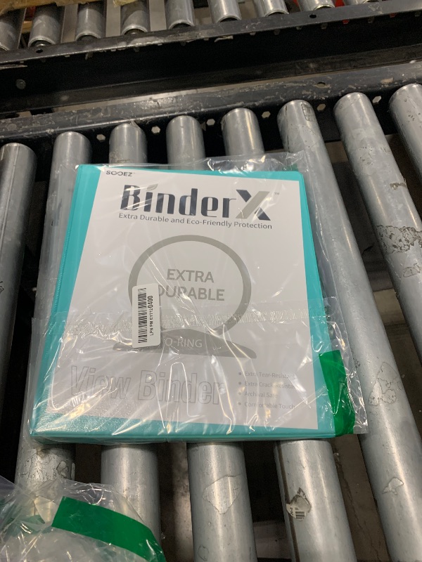 Photo 1 of BinderX Extra Durable 3 Ring Binder, Round Rings 1 Inch Binder, Fits 175 Sheets of 8.5x11 Paper, Customizable View Cover with Inside Pockets, Cute 1" Binders, 1 Inch Binders 3 Ring, Aqua Blue