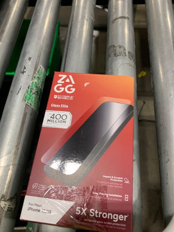 Photo 1 of ZAGG Glass Elite Screen Protector for iPhone 16/15-5X Stronger, Reinforced Edges, Ultra-Strong Tempered Glass, Scratch Resistant, Anti-Smudge, Easy Installation, InvisibleShield, Eco-Friendly