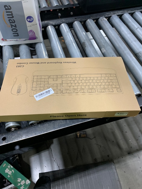 Photo 1 of Wireless Keyboard and Mouse Combo, Full-Sized 2.4GHz Wireless Keyboard with Comfortable Palm Rest and Optical Wireless Mouse for Windows, Mac OS PC/Desktops/Computer/Laptops (Black)