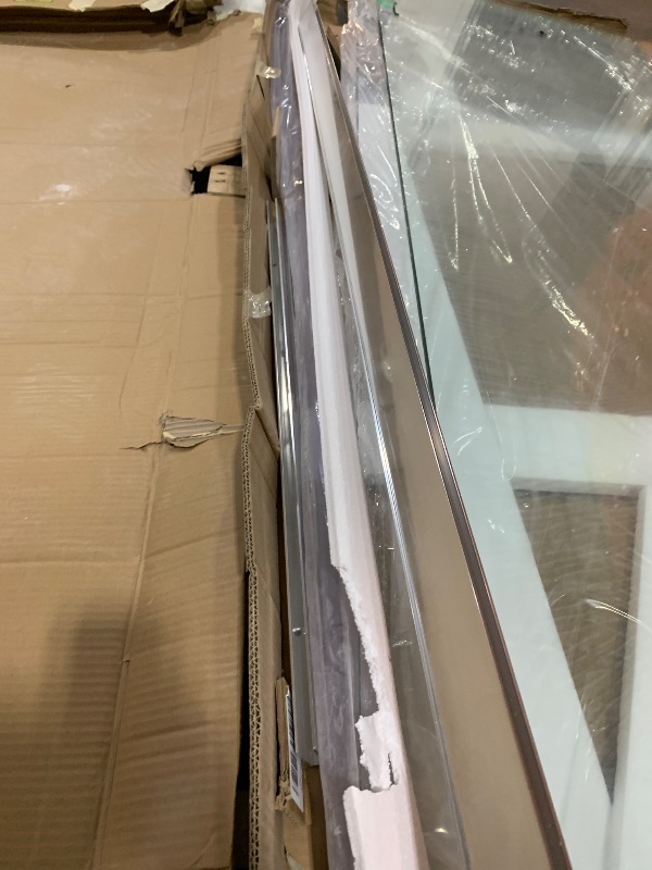 Photo 1 of Pivot Swing Shower Door, Adjustable Width 58.9-60" W x 74" H Semi-Frameless Shower Glass Door with 5/16 in (8mm) Clear SGCC Tempered Glass with Nano Easy-Clean Coating (Chrome)