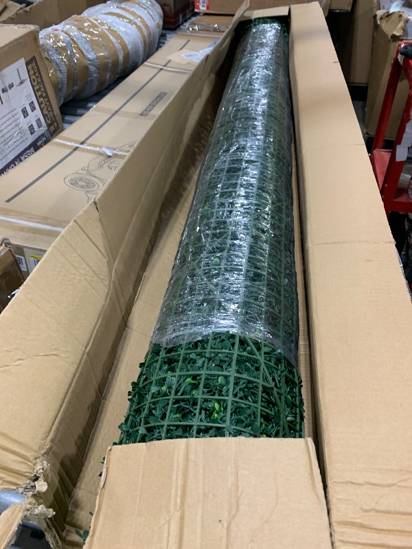 Photo 1 of ODTORY Artificial Ivy Privacy Fence Wall Screen: 6FT X12FT (72 sqft) UV-Anti Faux Boxwood Roll Panels Greenery Backdrop Ivy Vine Leaf Hedges Fence Panels for Indoor Outdoor Green Wall Decor