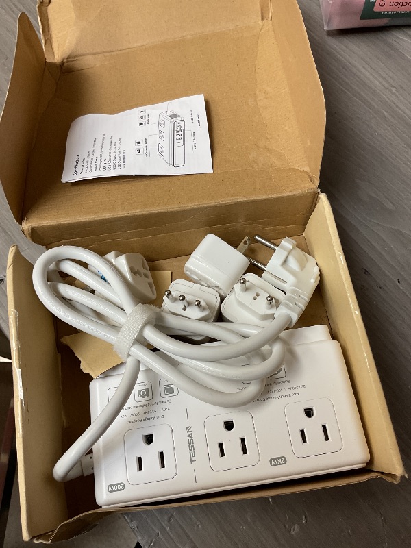 Photo 1 of 220V to 110V Voltage Converter, TESSAN Universal Travel Adapter with 4 USB Charger (1 USB C), 3 AC Sockets and EU/UK/AU/IT Plug Power Adaptor, Step Down Transformer Outlet Converters for International