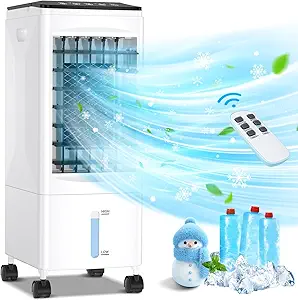 Photo 1 of Portable Air Conditioners 3-IN-1 for Room,3 Speeds Evaporative Air Cooler w/Remote,7H Timer, 60°Oscillation Portable AC Swamp Cooler Air Conditioner Portable for Room Home