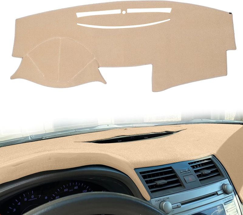 Photo 1 of Car Carpet Dashboard Cover,Dash Cover Mat Fit for Toyota Camry 2007 2008 2009 2010 2011 (Beige)
